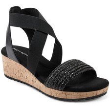 Easy Spirit Womens Lorena 2 Black Slingback Sandals Sz 9 Medium B,M BHFO 7768