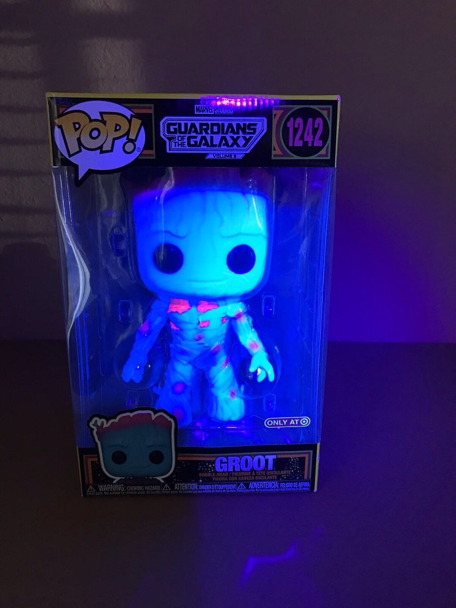 Funko Pop Jumbo 10” Black light #1242 Groot Guardians Of The