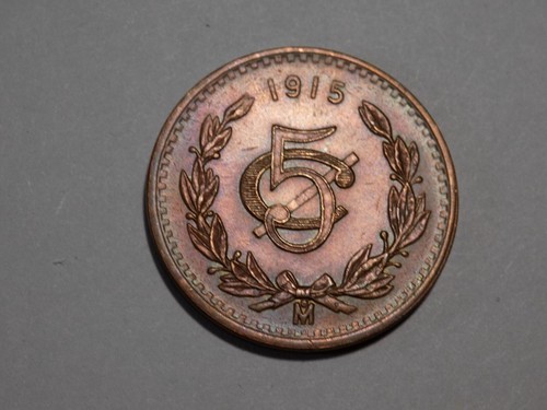 1915-Mo Mexico 5 Centavos - KM#422 - Choice AU - Gorgeous Coin!