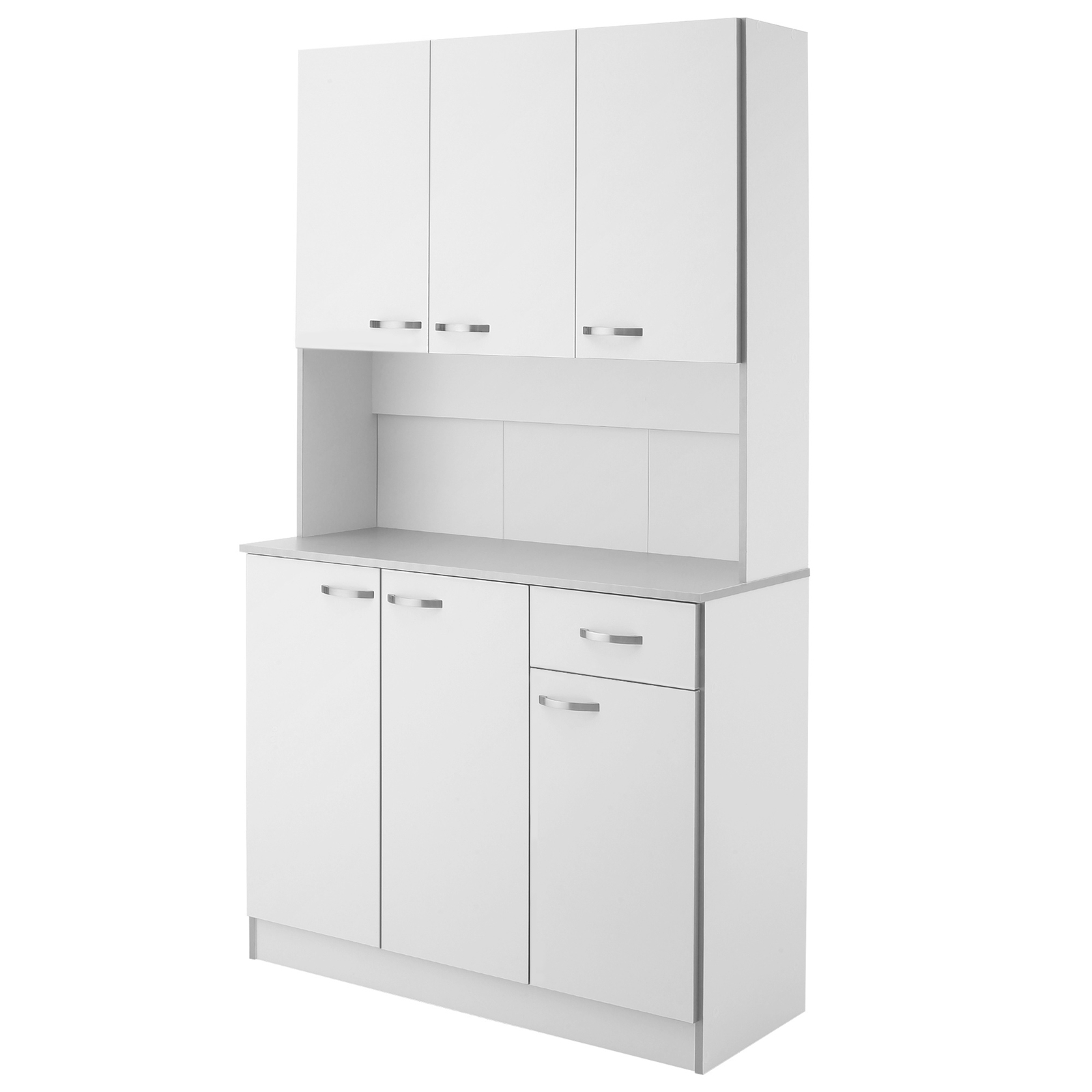 HOMCOM Credenza Moderna da Cucina in Legno Bianco Mobile con Cassetti e...