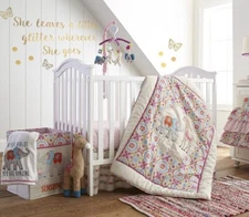 Levtex Baby Naomi 10 Pc Crib Bedding Set Include Blanket/Lamp+++*New*