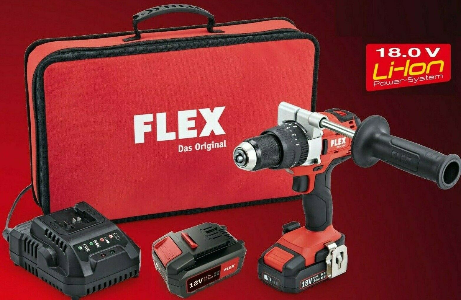 Trapano avvitatore a batteria 18V Flex PD2G18.0 S52 foto 3
