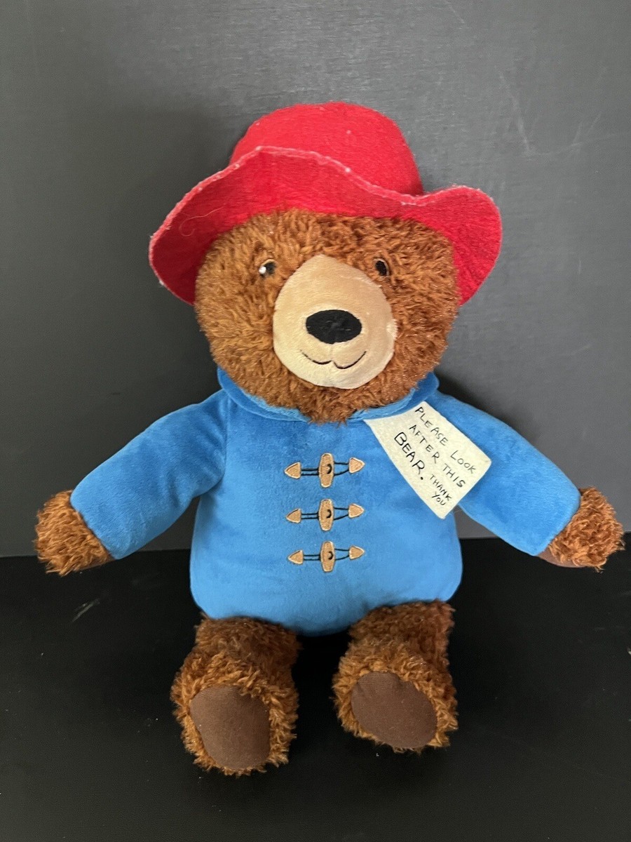 Paddington Bear Plush Stuffed Animal Embroidered Eyes Tag
