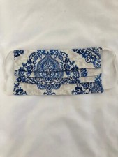 Handmade washable face mask - flowery double layer 