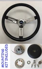 13 1/2" Bronco F100 F150 F250 F350 Grant Black Chrome Spokes Steering Wheel