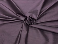 DUPIONI SOLID AUBERGINE PURPLE 100 SILK MULTIPURPOSE FABRIC BY YARD 54"W