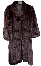 Ranch Mink Fur Severyn Furs Long Sz. 10 Vintage PRISTINE Professionally Stored