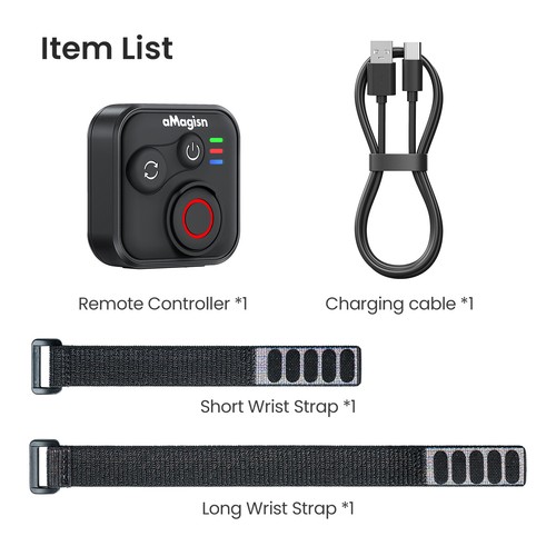 Telecomando Bluetooth 50M per Insta360 X5/X4/X3/Ace Pro 2/Ace Pro/GO 3/3S AUK - Foto 11 di 14