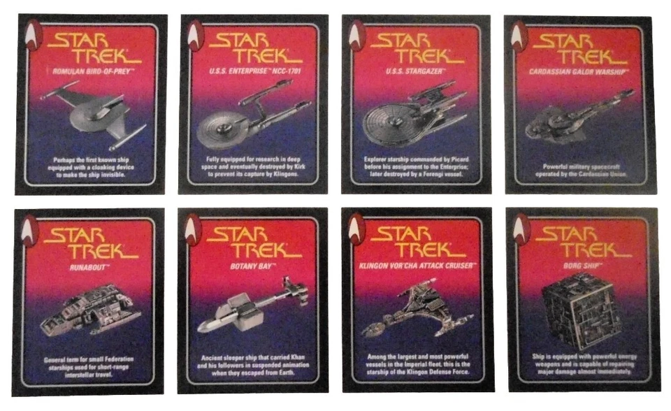 Galoob Micro Machines Star Trek Multi-Color Starships TOS TMP TNG DS9 Voyager - Image 2 of 4