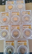 2017 Enhanced Unc 10 PC Set PCGS SP70 FDOI Art Deco Thomas Cleveland 