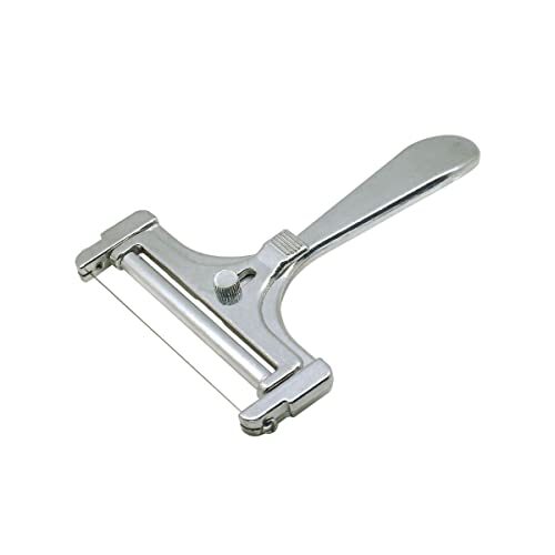 Fackelmann 45861 - Taglierina formaggio a fette in alluminio con rotolo e filo d
