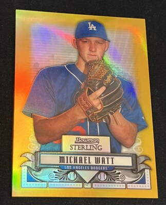 2008 Bowman Sterling Prospects Gold Refractor /50 Michael Watt #BSP-MW Rookie RC