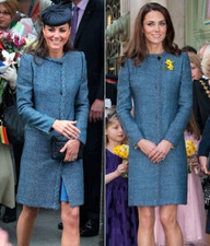 M Missoni Royal Celebrity Tweed Blue Dress Coat Jacket Uk 10 / Us 6 / It 42