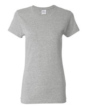 Gildan Ladies' Heavy Cotton Short Sleeve T-Shirt 5000L - Sport Grey - Small