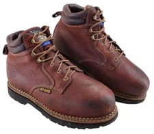 Georgia Boots Work Safety Men 12 M G9075 Brown Leather Metguard ASTM