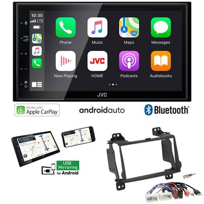 JVC KW-M560BT Radio Apple CarPlay für Hyundai H-1 Cargo und Travel Rubbertouch