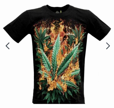Gras Hanfblätter - 2D Rock Eagle T-Shirt Hell im Dunkeln