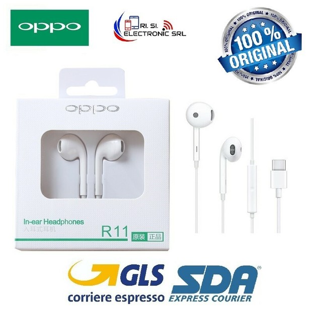 Oppo Mh135 Earphone Bianco Type-c Auricolari Cuffie Stereo Microfono Filo |  Acquisti Online su eBay