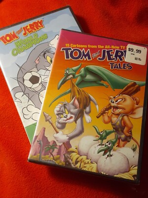 #ad 2 Lot Tom and Jerry World Champions amp; Tom and Jerry Tales New DVD Cartoons $8.99
