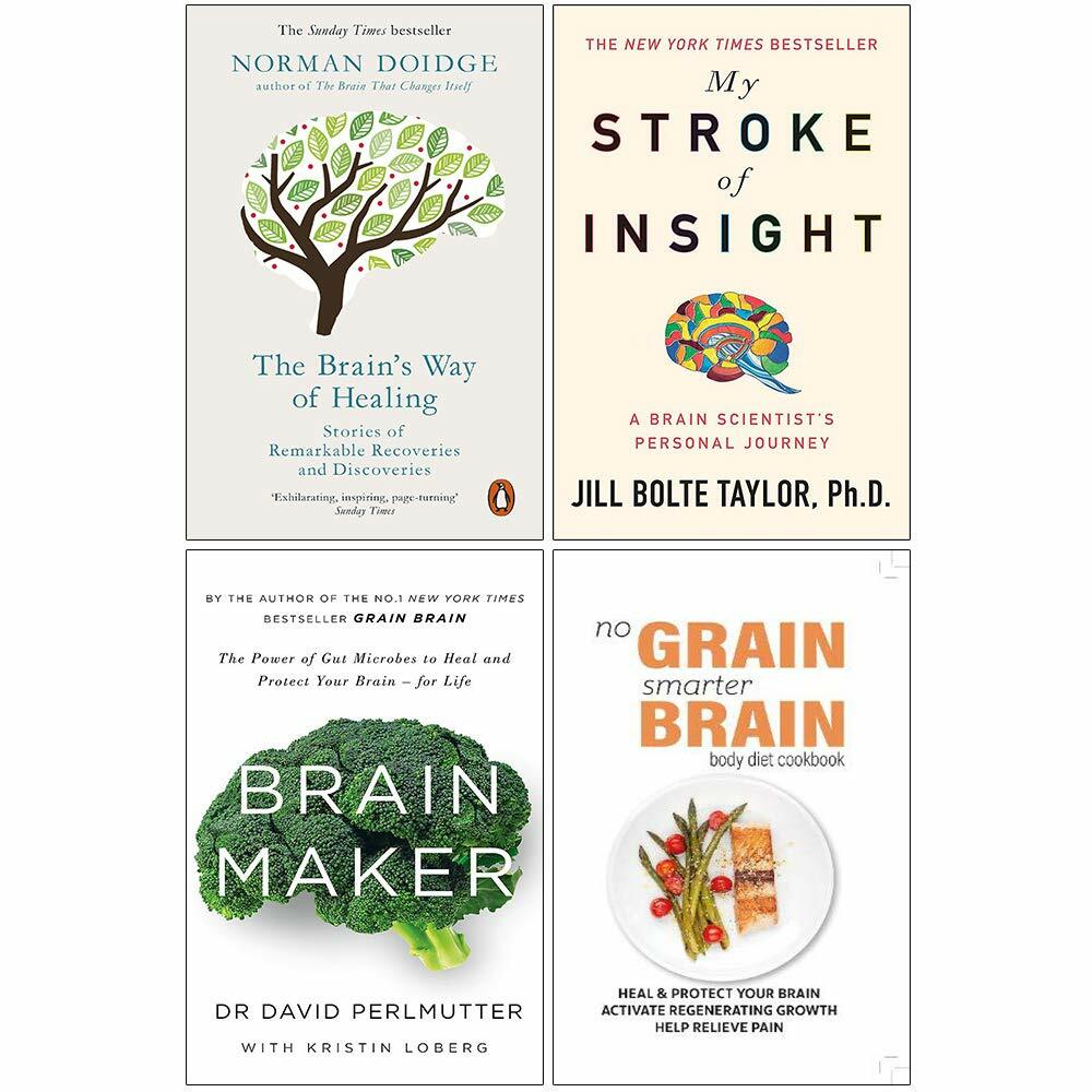 Brain’s Way of Healing, Maker, No Grain Smarter,My Stroke of Insight 4 Books Set