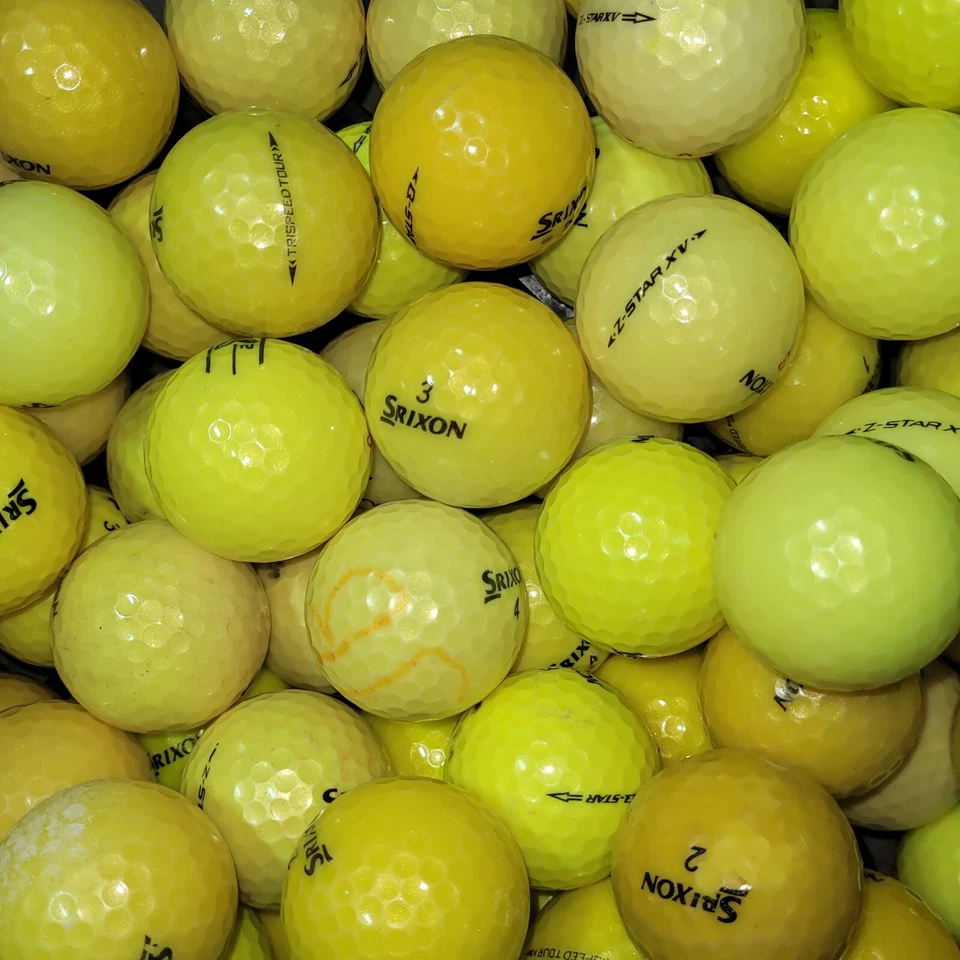 100 Yellow Srixon Mix Used Golf Balls Z-Star/Soft Feel/Q-Star/Etc 2A Shag AA - Image 2 of 4