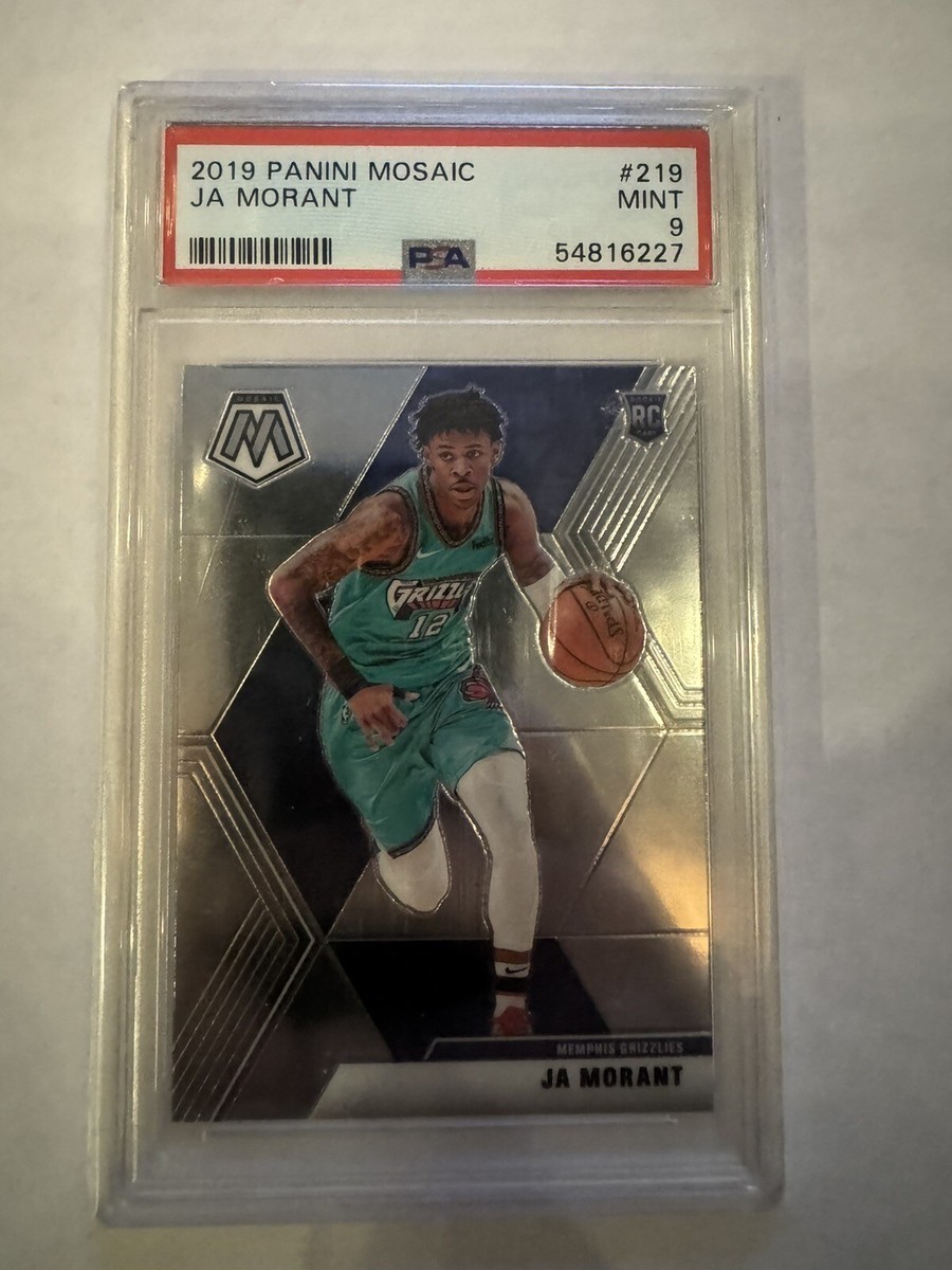 ja morant graded card 2019 Panini Mosaic Ja Morant PSA 9 Graded RC #219 Rookie Card Mint Grizzlies