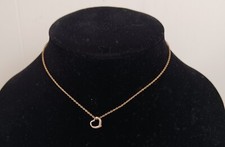Vintage Goldtone Young Girls Heart Pendant Necklace Marked SN 13"