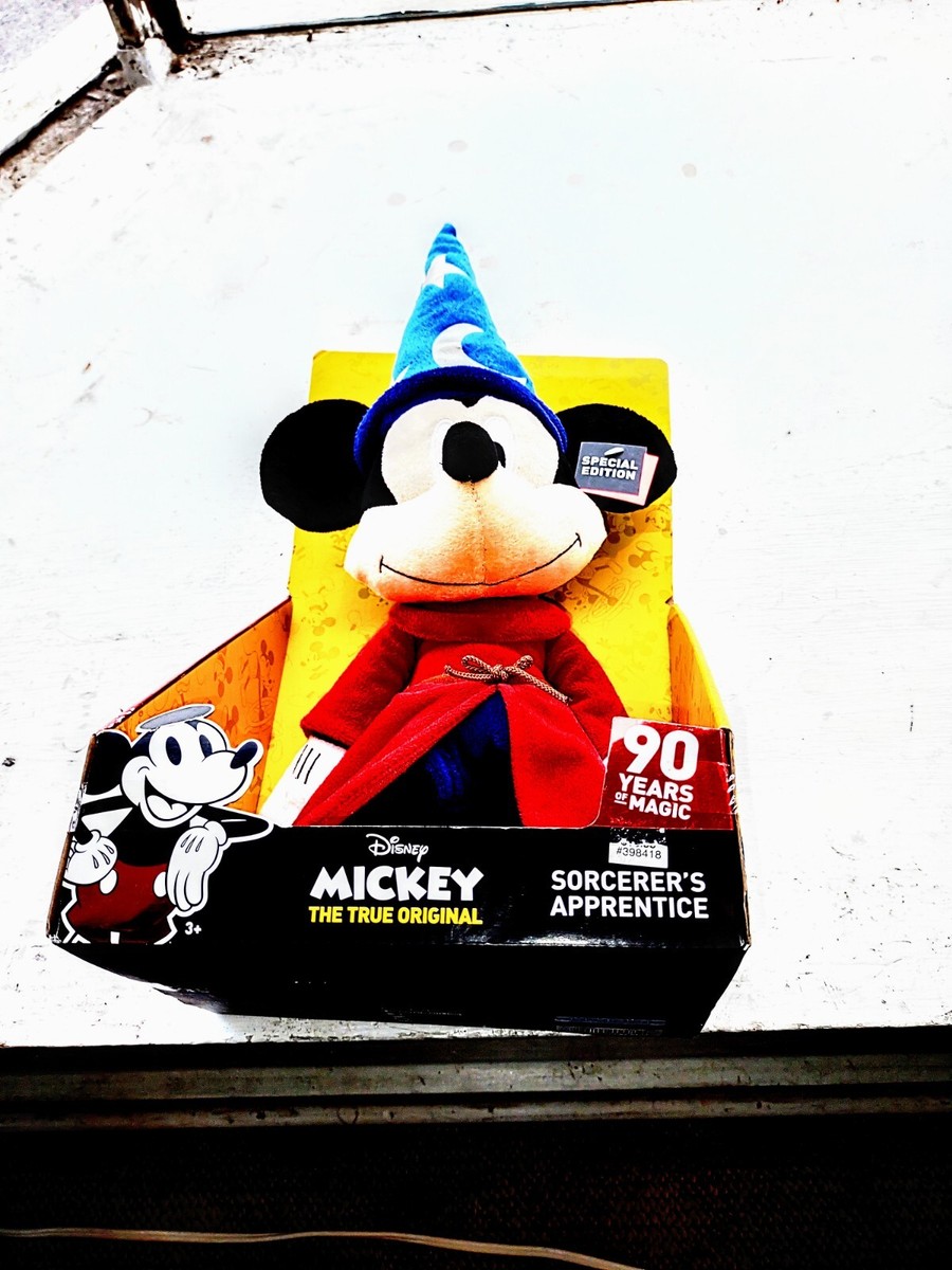 DISNEY MICKEY MOUSE PLUSH SPECIAL EDITION 90 YEARS SORCERER'S