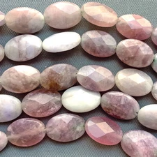 Candy Jade Lilac Faceted Oval 14x10mm Semi Precious Stone Beads Q1 Strand
