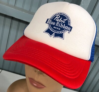 PBR Pabst Blue Ribbon Wisconsin VTG Snapback Trucker Baseball Cap Hat