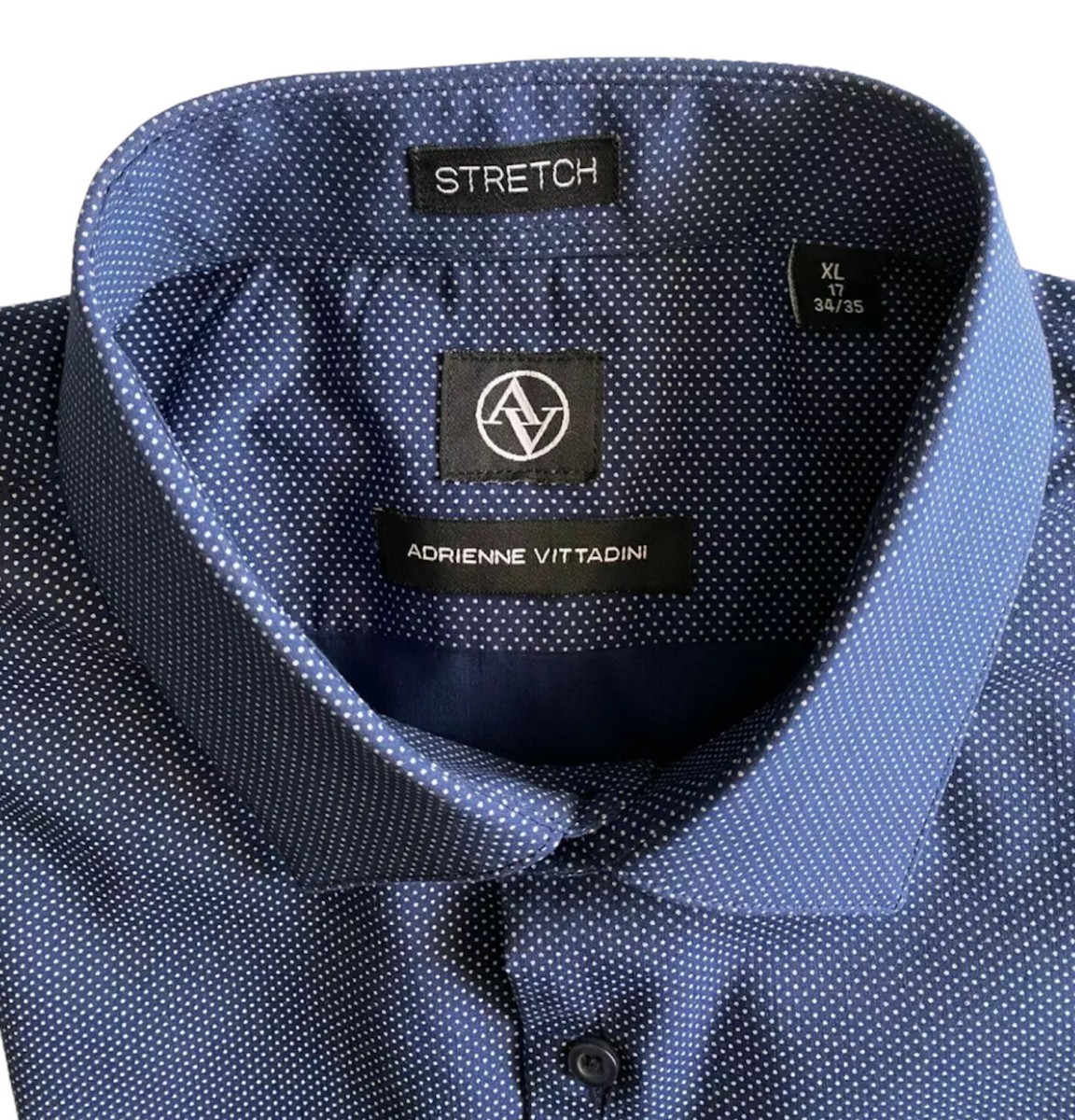 adrienne vittadini dress shirt Adrienne Vittadini Dress Shirt Mens Large 16 Multicolor Button Up Long  Sleeve