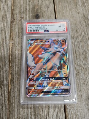 PSA 8 2017 Pokemon Sun & Moon FA/Lycanroc GX Burning Shadows #136