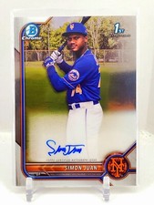 2022 Bowman Chrome 1st Simon Juan Base Auto Mets ROOKIE RC Autograph C2