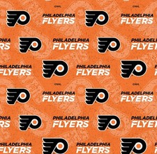 Philadelphia Flyers NHL Ice Hockey Tonal Prints 100 Cotton Fabric YARD Tone
