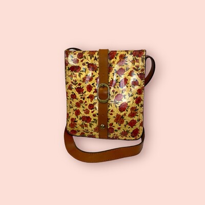 PATRICIA NASH Floral Venezia Crossbody Bag Tan Rosso Fiore Luxury Designer Bag