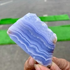 36G Natural Blue striped agate Crystal Chunks piece form Mineral Specimens