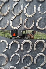 Four 4 Used Steel Amish Buggy Horseshoes