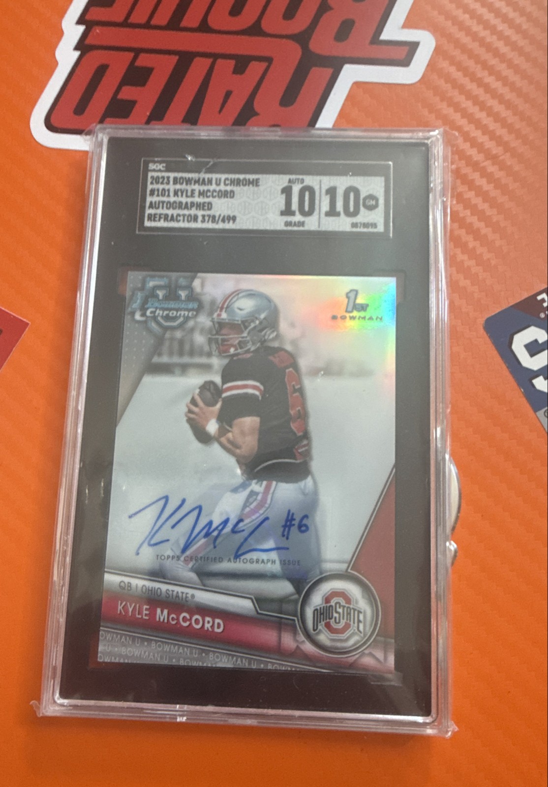 2023 Bowman University Chrome - Chrome Prospect Autographs Kyle McCord #101...
