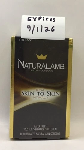 Naturalamb 10-Pack Latex-Free Natural Skin Trojan Condoms EXP 09/01/2026