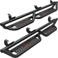 Running Boards for 2007-2018 Jeep Wrangler JK 4 Door Drop Step Side Nerf Bar BLK