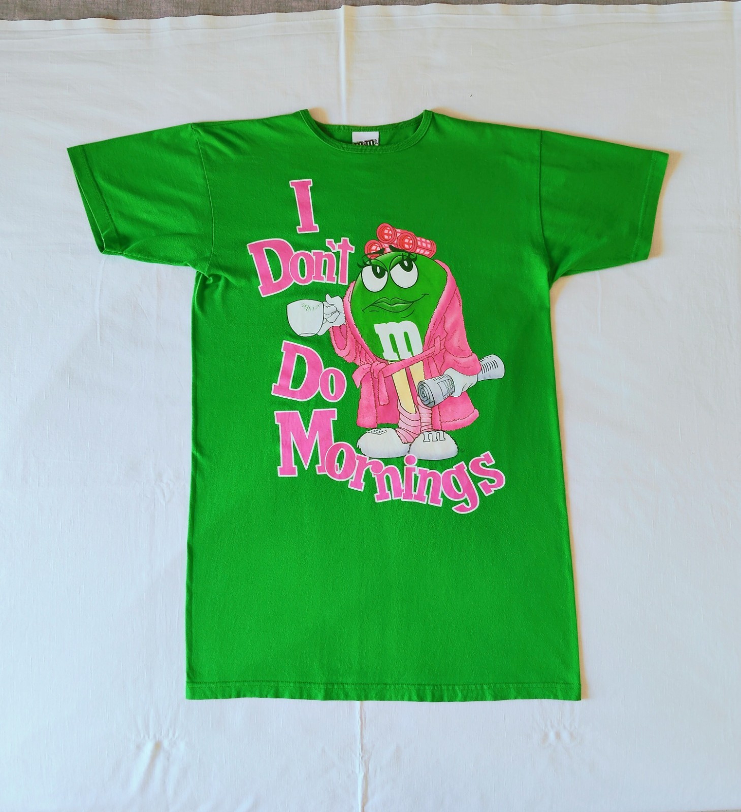M&M's maxi t-shirt/camicia da notte "I Don't Do Mornings", 2007 (Y2K)