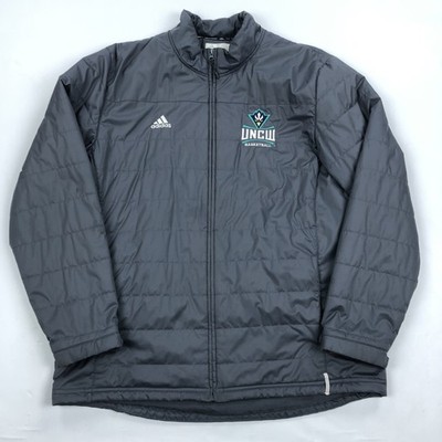 Adidas Climastorm UNCW Basketball Puffer Jacket Men's XL Quilted Coat Team Issue