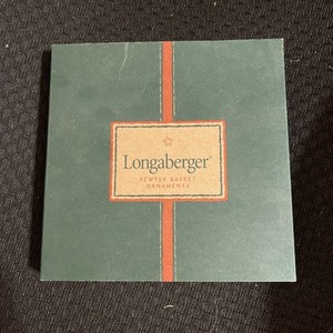 Longaberger Basket Pewter Christmas Ornaments Set of 4