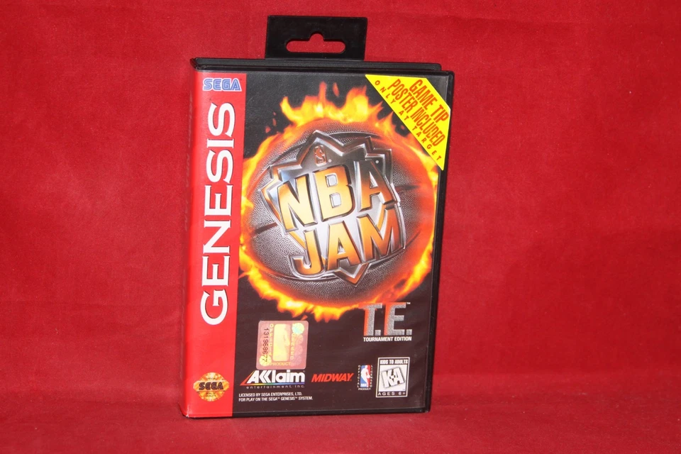 NBA Jam (Sega Genesis, 1994) Authentic Game Cartridge + Case - Image 4 of 4