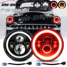 Pair 7inch Round Led Headlights Red Drl Halo Hilo For Chevy Bel Air 1953-1957 Pair 7inch Round Led Headlights Red Drl Halo Hilo For Chevy Bel Air 1953-1957