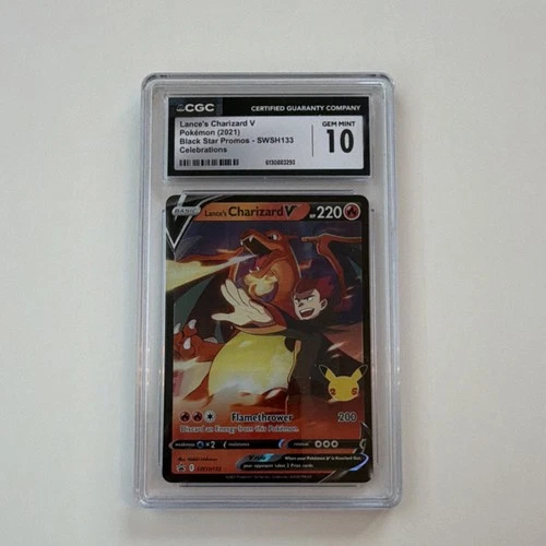 The Pokémon Company CGC 10 Gem Mint Lance's Charizard V SWSH133 Promo Holo 2021