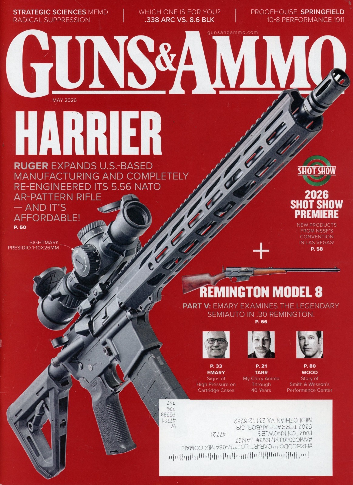GUNS & AMMO May 2026  Ruger Harrier 5.56 - ARC vs. Blackout - Springfield 10-8