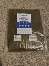 Covers & All Multi Purpose Poly Tarp Color: Brown, Size In Feet: 5’ X 7’