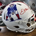 NEW ENGLAND PATRIOTS- JULIAN EDELMAN SIGNED AUTHENTIC FULL SIZE HELMET JSA COA
