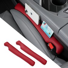 Car Seat Gap Filler - 2 Pack Premium Leather Console Blockers for Cars, Truck...